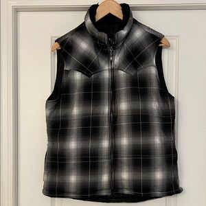 Chic Black and Gray Plaid Women's Vest